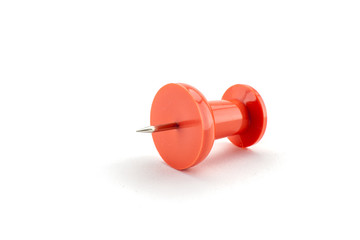 Red stationery pin