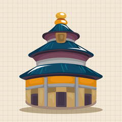 Chinese building theme elements