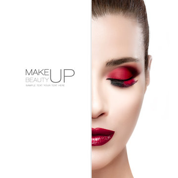 Beauty and Makeup concept. Template Design