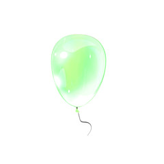 green balloon on a white background vector