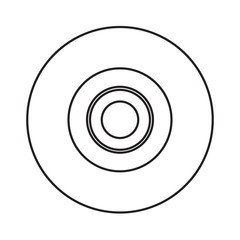Vector CD icon - contour compact disc
