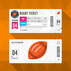 Naklejka premium Rugby Ticket Card modern element design