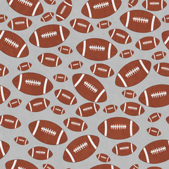 Brown and Gray Football Tile Pattern Repeat Background