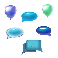 balloon cloud for text vector template