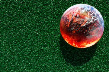 abstract image of  global warming concept ( Elements of this image furnished by NASA)