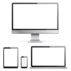 Electronic Devices with White Screens 