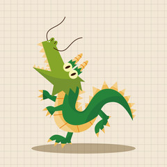 Obraz premium animal dragon cartoon theme elements