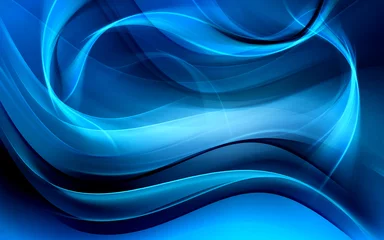 Crédence de cuisine en verre imprimé Vague abstraite Vagues bleues abstraites