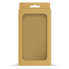 Package Cardboard Box with transparent window. 