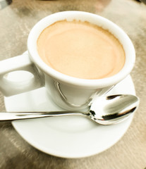 Fine served cup of cappuccino