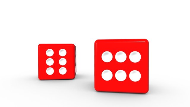 Two dice rolling then a double six comes out. 4k footage
 - Powered by Adobe