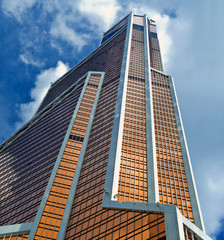 RUSSIA, MOSCOW - JULY 09, 2015: Skyscraper of Moscow-city