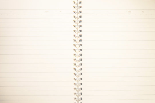 note book blank page