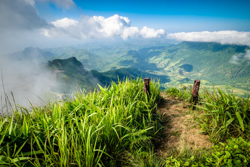 Trail on the top of the mountain