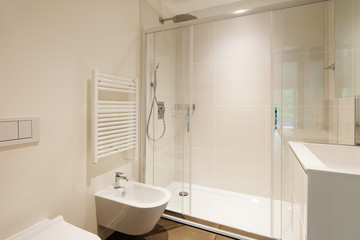 Fototapeta na wymiar modern bathroom with shower