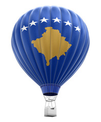 Hot Air Balloon with Kosovo Flag (clipping path included)