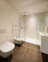 modern bathroom with shower