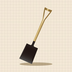 gardening shovel theme elements