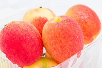 Close up Jazz Apple on a white background