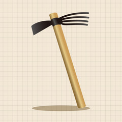 gardening shovel theme elements