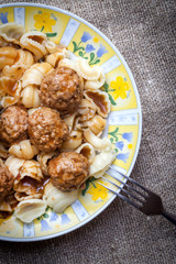 Meatballs with pasta