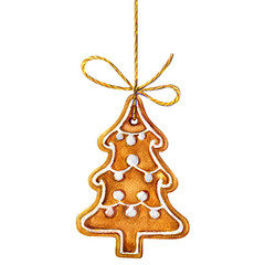 Traditional home made christmas cookie ginger breads isolated 