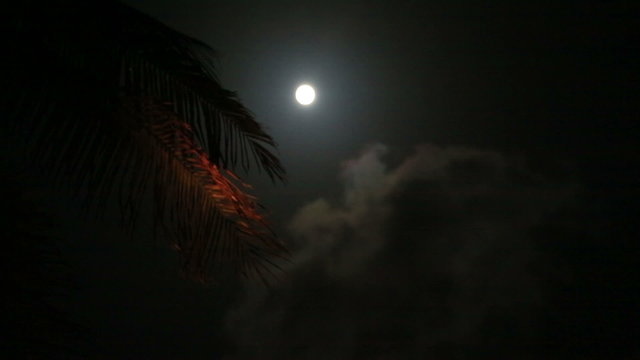 Moonlit night - different lengths/angles in the Caribbean