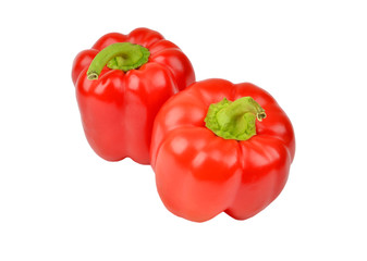 Red bell pepper, isolated on white background