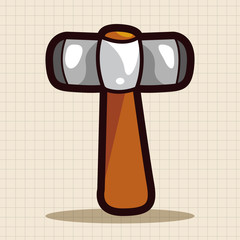 work tool hammer theme elements