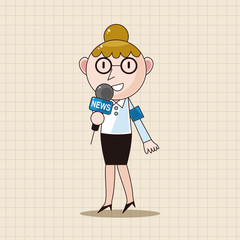 Reporter and photographer theme elements vector,eps