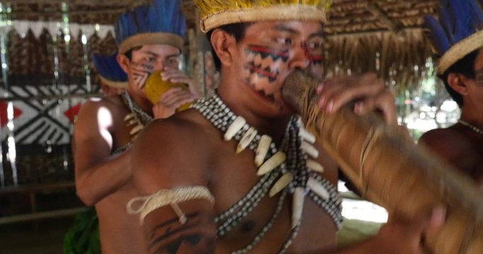 Indian tribe ritual in Amazon, Brazil