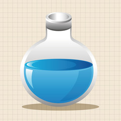 Test tubes and beakers theme elements