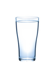 Glass of water isolated on white background