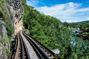 The Death Railway (Thailand-Burma railway) on World War II.