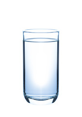 Glass of water isolated on white background