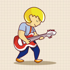 band member guitar player theme elements