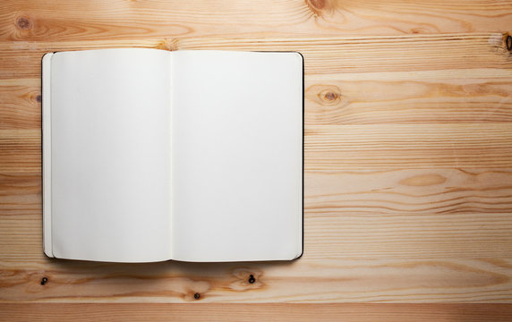 Notebook with blank pages
