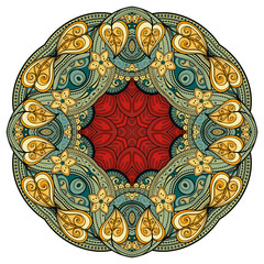 Vector Beautiful Deco Colored Contour Square