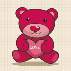 Obraz premium present bear theme elements