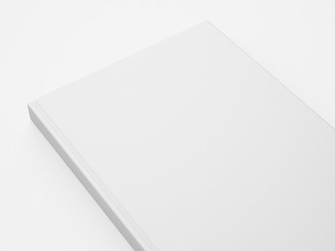 Mockup of blank part white book. 3d rendering