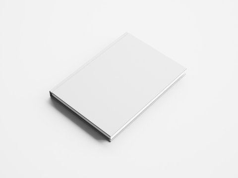 Blank white book. 3d rendering