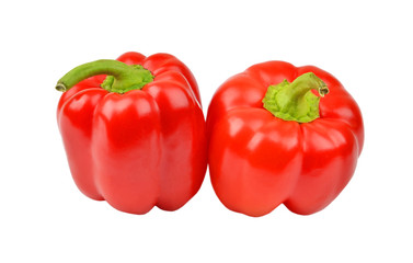Red bell pepper, isolated on white background