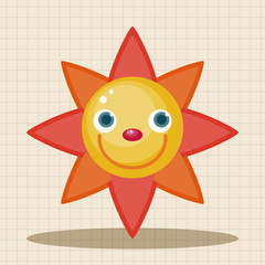 weather sunny day theme elements