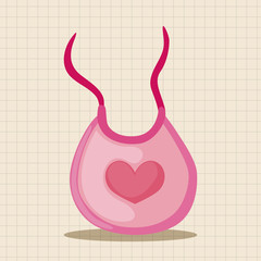 Baby bib theme elements