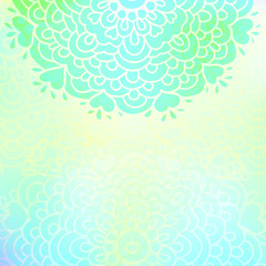 Fototapeta na wymiar Bright green floral pattern