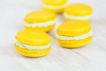 Yellow macaroons
