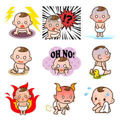 赤ちゃんのポーズセット