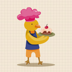 animal chef cartoon theme elements