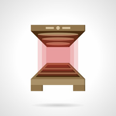 Bakery oven flat color vector icon.