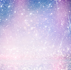 abstract blurred photo of bokeh light burst and textures. multicolored light.
